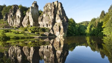 A lake before the Externsteine on the Eggeweg in the Teutoberg Forest